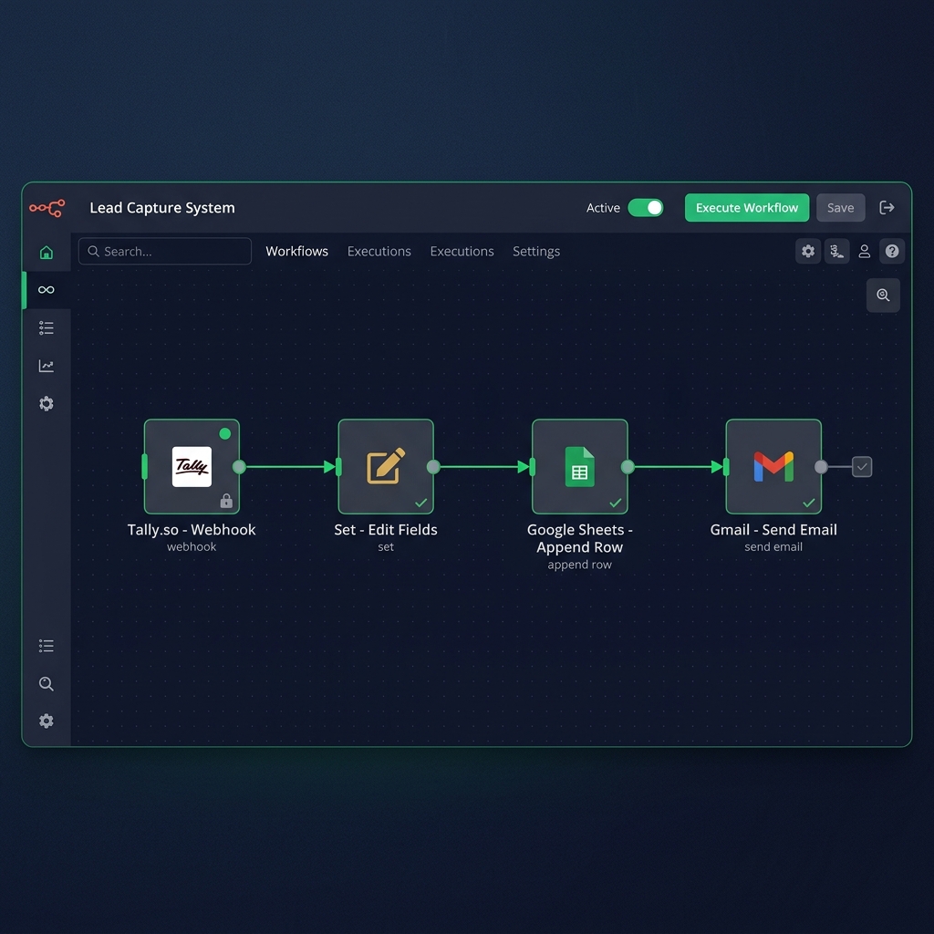 Lead Capture System workflow screenshot